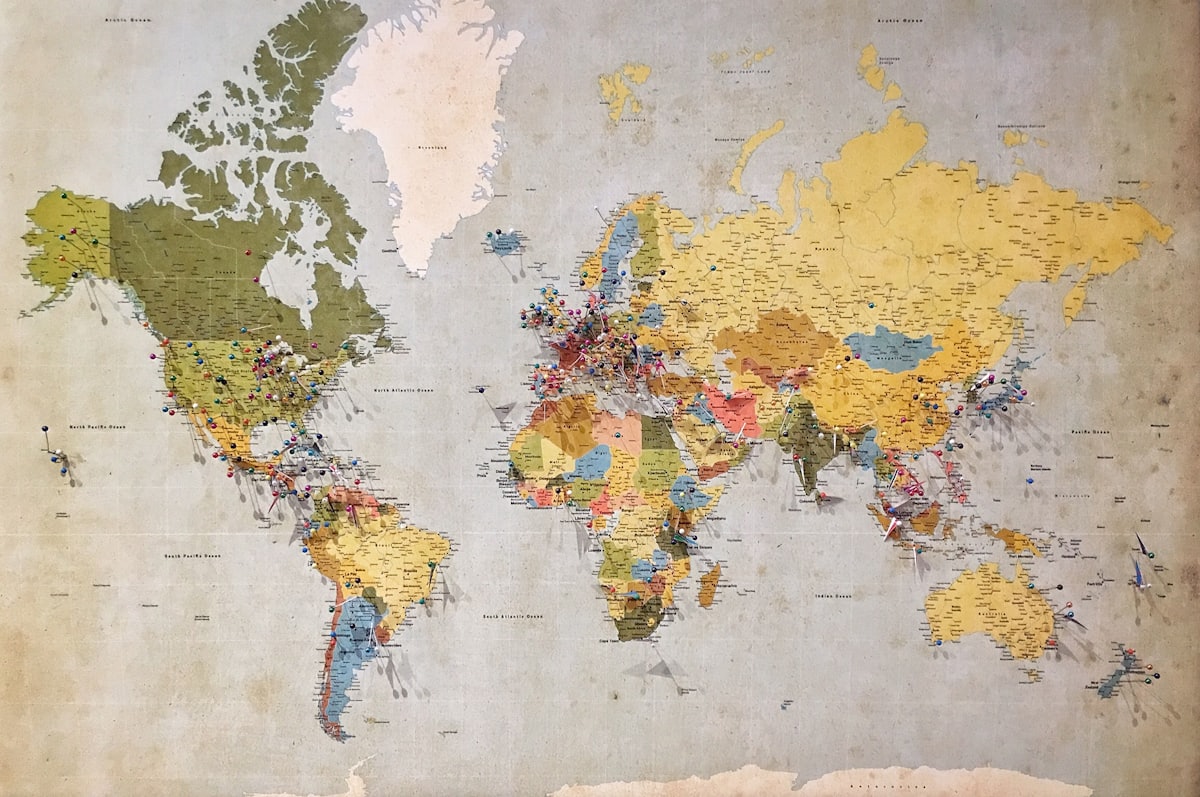 World map with location pins — IGL geo-tagging case study